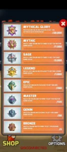 Manok na pula option list